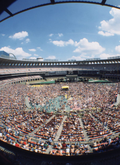 View of the original Busch Stadium Concert with a large crowd.